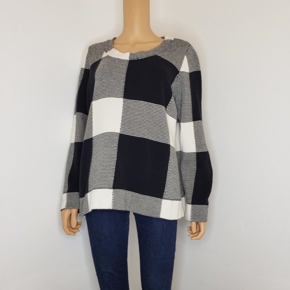 Vintage Sweaters - Vintage Oversized Buffalo Plaid Checkered Sweater